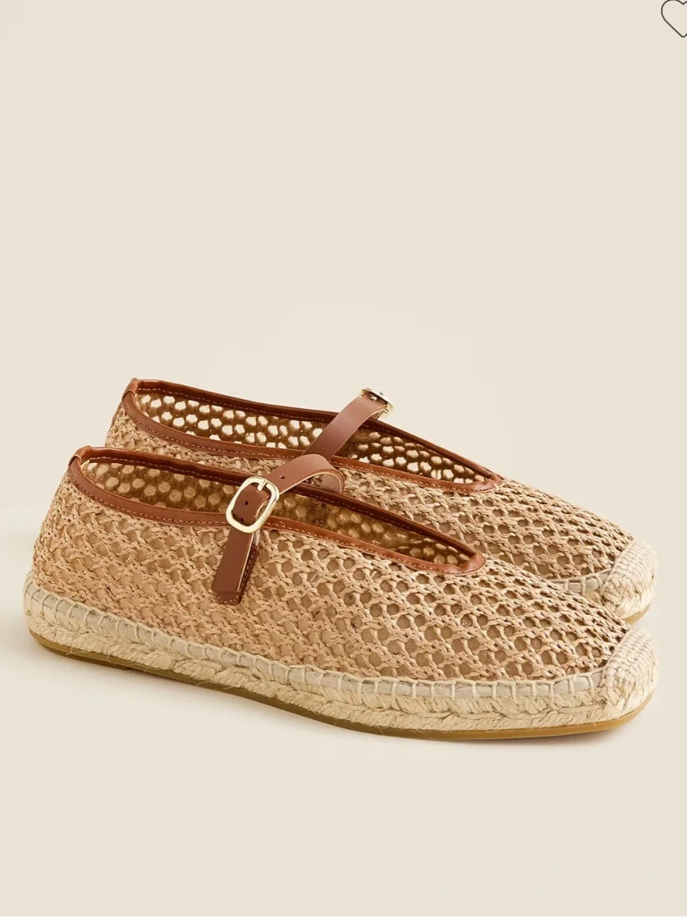 J Crew Made-in-Spain Mary Jane Espadrilles Raffia 9 LIKE NEW